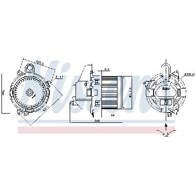 Ventilator kabine/unutrašnjeg prostora NISSENS NIS 87501 IC-F633CD