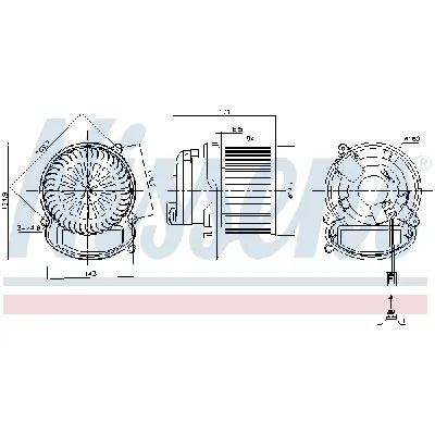 Ventilator kabine/unutrašnjeg prostora NISSENS NIS 87504 IC-F8269D