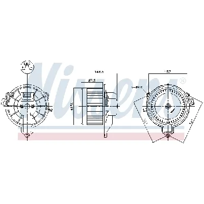 Ventilator kabine/unutrašnjeg prostora NISSENS NIS 87572 IC-G0WBGX