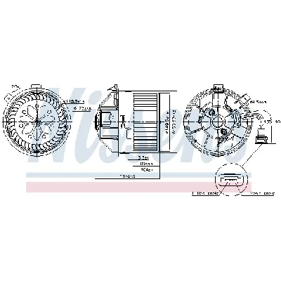 Ventilator kabine/unutrašnjeg prostora NISSENS NIS 87704 IC-G0R6GK