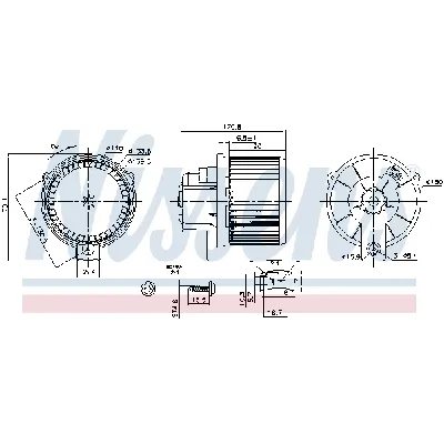 Ventilator kabine/unutrašnjeg prostora NISSENS NIS 87709 IC-F7AE40