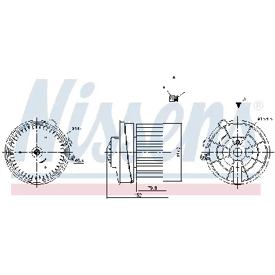 Ventilator kabine/unutrašnjeg prostora NISSENS NIS 87721 IC-G0QQ2C