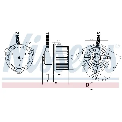 Ventilator kabine/unutrašnjeg prostora NISSENS NIS 87754 IC-G0U6KN