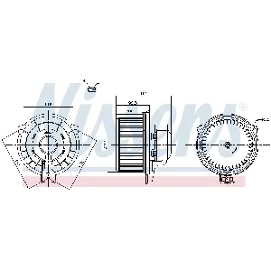 Ventilator kabine/unutrašnjeg prostora NISSENS NIS 87821 IC-G0U6KP