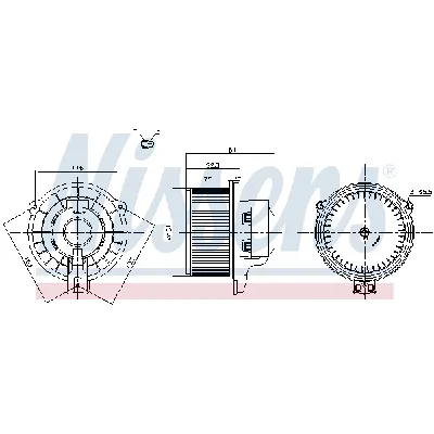 Ventilator kabine/unutrašnjeg prostora NISSENS NIS 87821 IC-G0U6KP