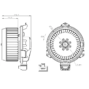Ventilator kabine/unutrašnjeg prostora NRF NRF 34268 IC-G0QBR9