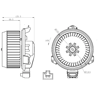 Ventilator kabine/unutrašnjeg prostora NRF NRF 34268 IC-G0QBR9