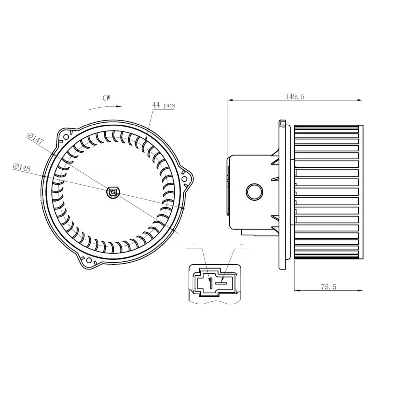Ventilator kabine/unutrašnjeg prostora NRF NRF 34275 IC-G0QBRG