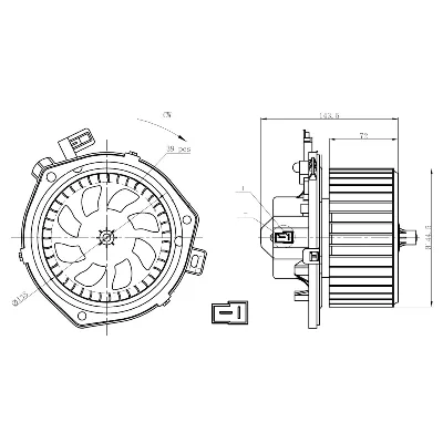Ventilator kabine/unutrašnjeg prostora NRF NRF 34280 IC-G0QBRL