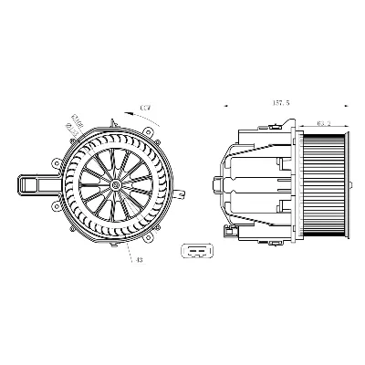 Ventilator kabine/unutrašnjeg prostora NRF NRF 34285 IC-G0QBRQ