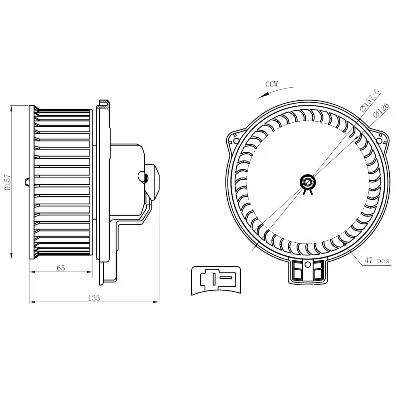 Ventilator kabine/unutrašnjeg prostora NRF NRF 34291 IC-G0QBRW