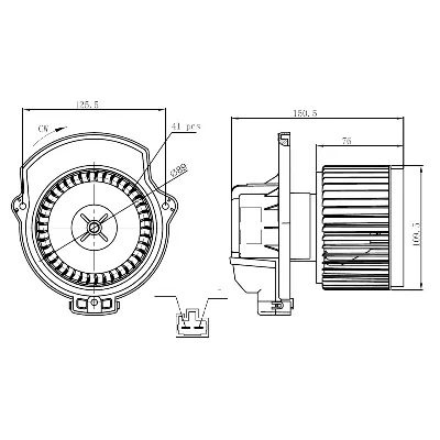 Ventilator kabine/unutrašnjeg prostora NRF NRF 34297 IC-G0QBS2