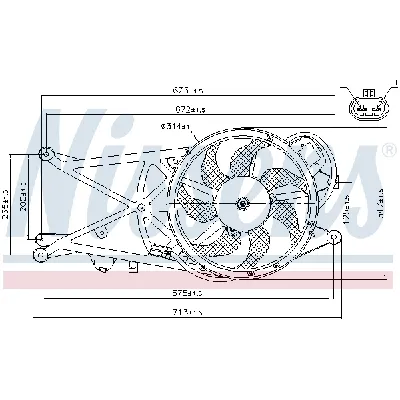 Ventilator, kondenzator klima-uređaja NISSENS NIS 85204 IC-A3AA7B