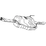 Zadnji izduvni lonac BOSAL BOS185-491 IC-B8B217