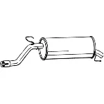 Zadnji izduvni lonac BOSAL BOS185-685 IC-BEDC10