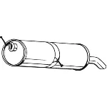 Zadnji izduvni lonac BOSAL BOS190-605 IC-9E50F9